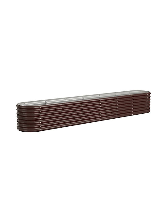 vidaXL Blumenkasten Metallisch Braun 260x40x36cm.