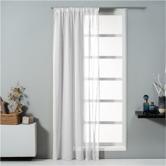 Artisti Italiani Perdea cu Bandă Polylinen Albă 140x270cm