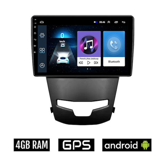 Car Audio System for Opel Combo Daewoo Korando Ssangyong Korando Korando 2014 (Bluetooth/USB/AUX/WiFi/GPS/Apple-Carplay/Android-Auto) with Touch Screen 9"
