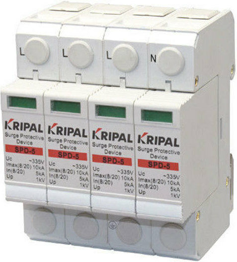 Kripal 4-Poles Inspired T2 Panel Lightning Protection 20kA 280/440V