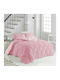 Saray Home Duvet Cover Set Double 200x240cm Softwell Pink 3pcs 300 GSMGsm