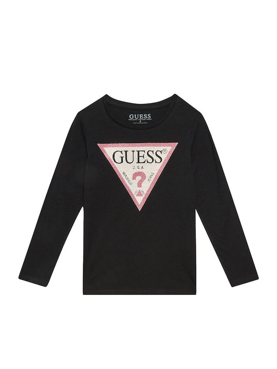 Guess Kids' Shirt Long Sleeve Black