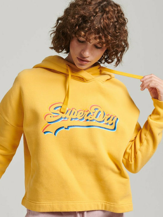 Cropped Women's Sweatshirt Yellow