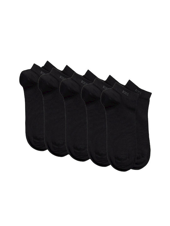 Hugo Boss Men's Solid Color Socks Black 5Pack