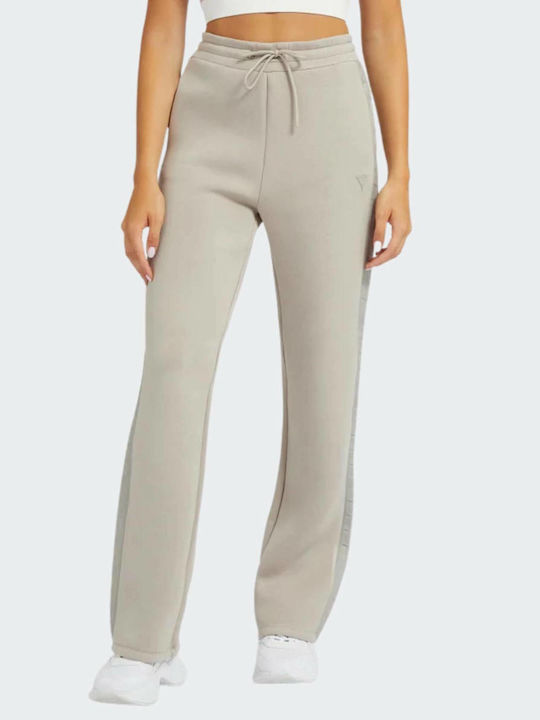 Guess Hohe Taille Damen-Sweatpants Jogger True Taupe