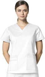 WonderWink Women's White Medical Blouse Cotton ...