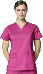 WonderWink Women's Fuchsia Medical Blouse Cotton and Polyester