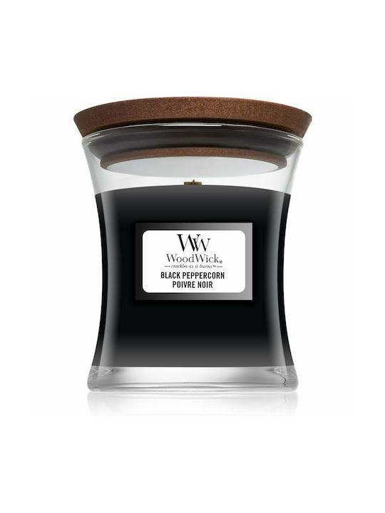 WoodWick Scented Candle Jar with Scent Black Peppercorn Black 85gr 1pcs