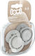 Lovi Baby Harmony Pacifiers Silicone Gray for 0-3 months 2pcs