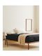 My Home Luxury Sheet Sets Queen with Elastic 160x200+25cm. Monochrome Black 4pcs