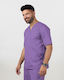 Ayo Newton Unisex Purple Medical Blouse Cotton and Polyester