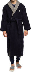 Ralph Lauren Men's Collar Bathrobe Blue