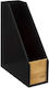 5Five Wooden Magazine File Black 24.5x29.8x9cm