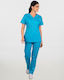 Ayo Nami Femei Set Pantaloni și Bluza Medicală Albastru din Bumbac și Poliester