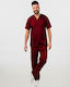 Ayo Kane Unisex Burgundy Pants & Blouse Set Cotton and Polyester