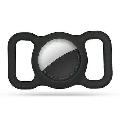 Tech-Protect Smooth Haustierhalsband-Etui für AirTag Silikon in Schwarz Farbe