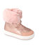 Garvalin Kids Leather Boots with Hoop & Loop Closure Pink