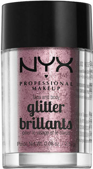 NYX Professional Makeup Glitter Brillants Сенки за Очи в Пресована Пудра с Розов Цвят 2.5гр