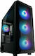 LC-Power Gaming 804B - Obsession_X Midi Tower Computer Case with Window Panel and RGB Lighting Black