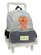 Hallmark School Bag Trolley Elementary, Elementary Gray with Water Bottle Holder 12Liters