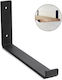 Νext Metallic Corner Shelf Black 200x110mm 2pcs 35521------2