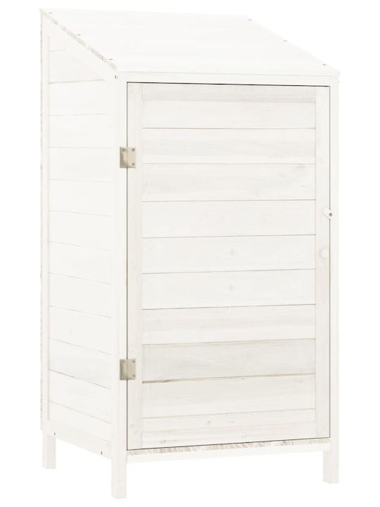 Wooden Garden Warehouse with Single-Leaf Door White L0.55xW0.52xH1.12cm