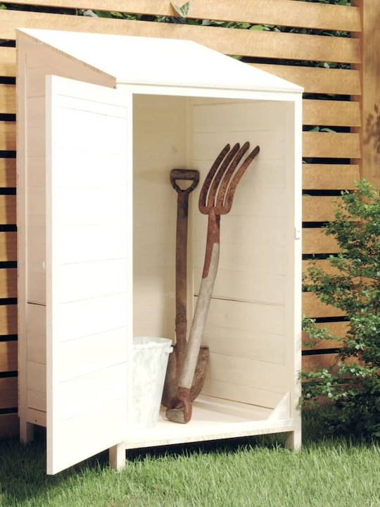 Wooden Garden Shed White 0.55x0.52x1.12m
