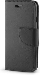 Smart Fancy Synthetic Leather Wallet Black (Redmi 10A)