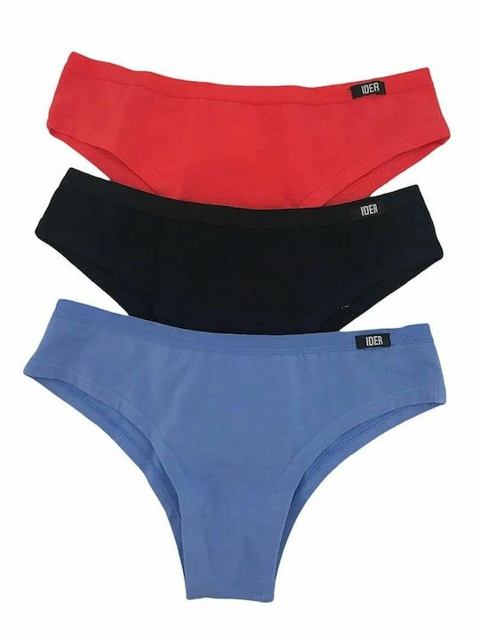 Βαμβακερά Women's Brazil 3Pack Black/Coral/Jean
