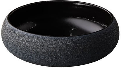 Raw Vulcanic Πιάτο Βαθύ Κεραμικό Μαύρο με Διάμετρο 19cm 2τμχ