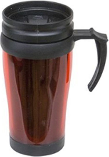 Summertiempo Plastic Thermos Bottle Glass 450ml Red
