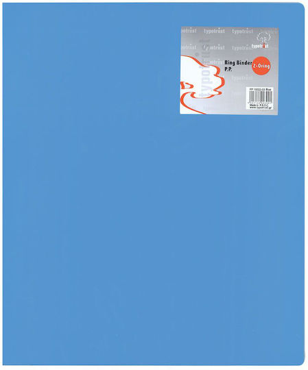 Typotrust Clipboard with 2 Rings 3/32 for Paper A4 Blue 1pcs
