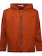 Kinderstrickjacke Pelz mit Kapuze Braun