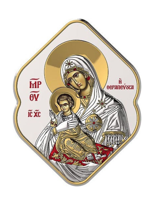 Slevori Heilige Ikone Kinder Amulett mit der Jungfrau Maria aus Silber 283997