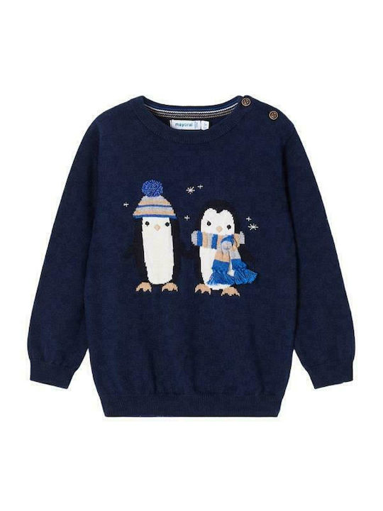 Mayoral Kids Sweater Long Sleeve Navy Blue