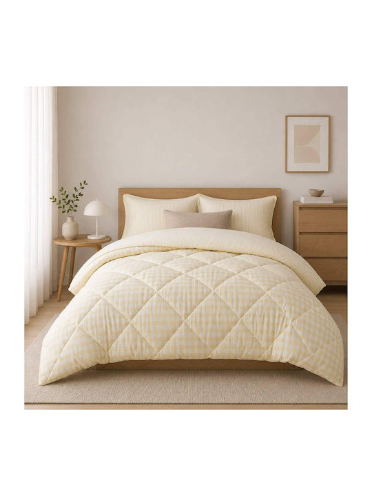 Astron Italy Bettdecke Großes Doppelbett 220x240cm Carla Yellow 350 GSMGsm