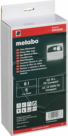 Metabo Σακούλες Σκούπας 5τμχ Συμβατή με Σκούπα Metabo