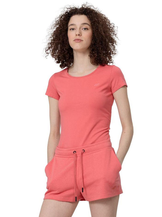 4F Γυναικείο Crop T-shirt Πορτοκαλί
