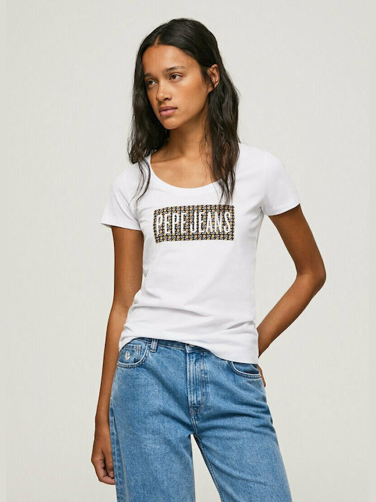 Pepe Jeans Susan Femeie Tricou Alb