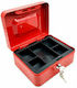 Kassenschrank mit Schloss 2524-1-RED Rot