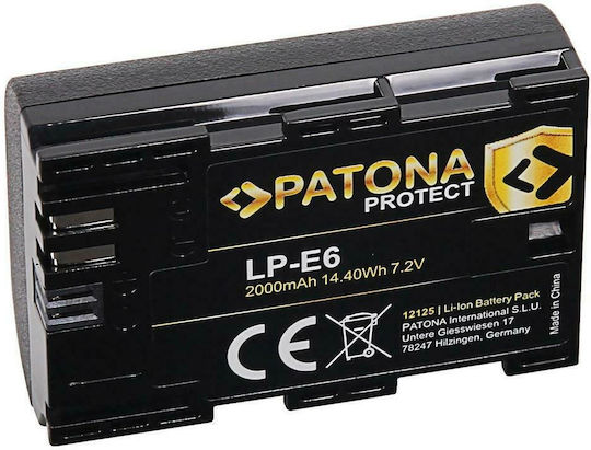 Patona Μπαταρία Φωτογραφικής Μηχανής Protect LP-E6 0877 Ιόντων-Λιθίου (Li-ion) 2000mAh Συμβατή με Canon