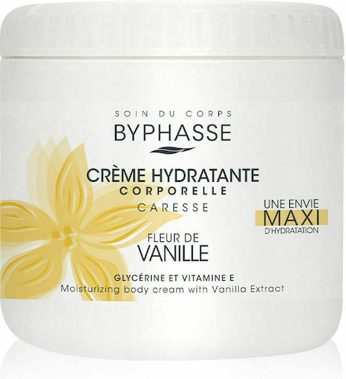 Byphasse Moisturizing Body Cream with Shea Butter & Vanilla Perfume for All Skin Types 500ml