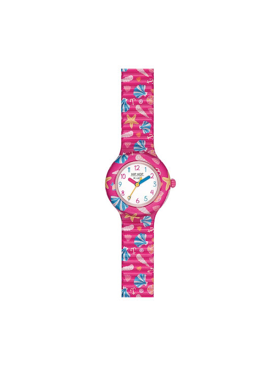 HipHop Kids Analog Watch with Rubber/Plastic Strap Fuchsia