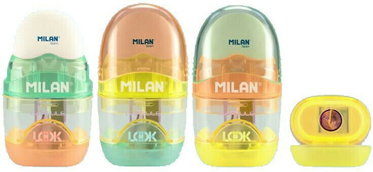 Milan Ξύστρα Capsule Look 4701116lk2 Πλαστική Διπλή Ξύστρα Πολύχρωμη