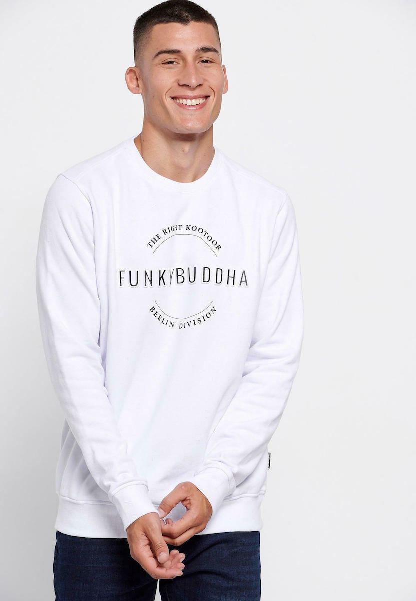 Funky Buddha FBM006-01206 Sweatshirt White FBM006-012-06-WHITE | Skroutz.gr