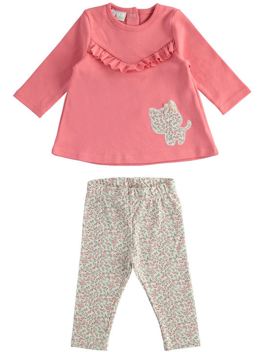 iDO Kinder Set mit Leggings Winter 2Stück Rosa