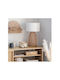 Atmosphera Karla Metal Table Lamp for E27 Fitting with White Shade and Beige Base