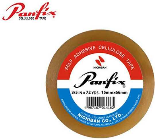 Panfix Σελοτέιπ Cellulose 530.1566 15mm x 66m 10τμχ Διάφανο