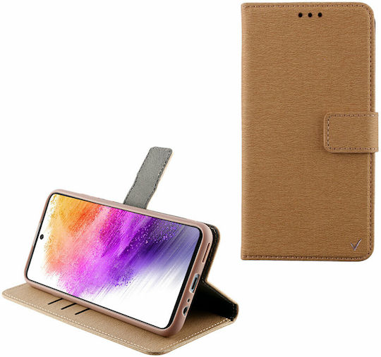 Volte-Tel Allure Magnet Brieftasche Synthetisches Leder Braun (Galaxy A73 5G)
