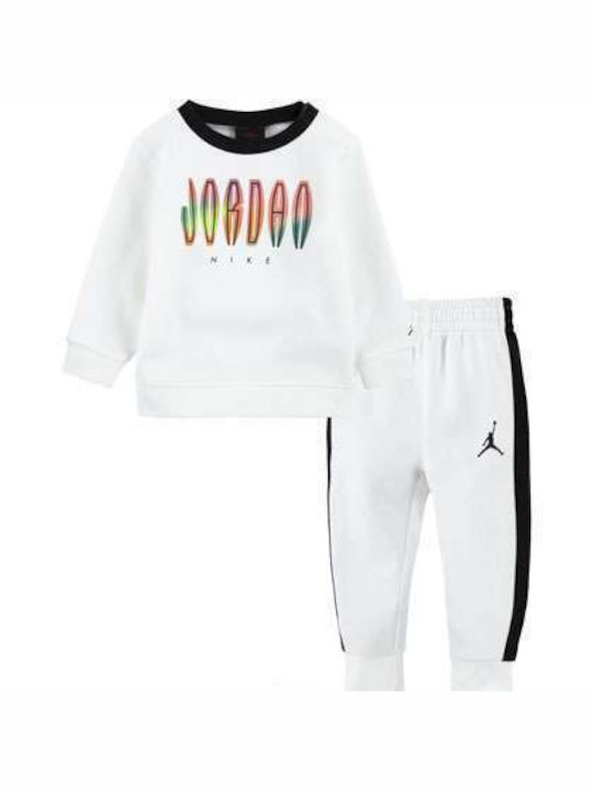 Jordan Kids Sweatpants Set White 2pcs